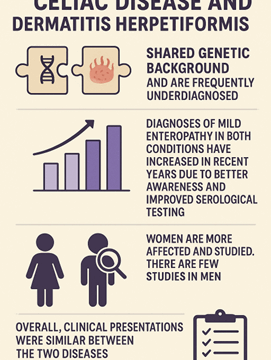 Clinical and histological comparison of celiac disease and dermatitis herpetiformis in male patients: a ten-year retrospective study
