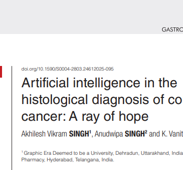 Artificial intelligence in the histological diagnosis of colon cancer: A ray of hope