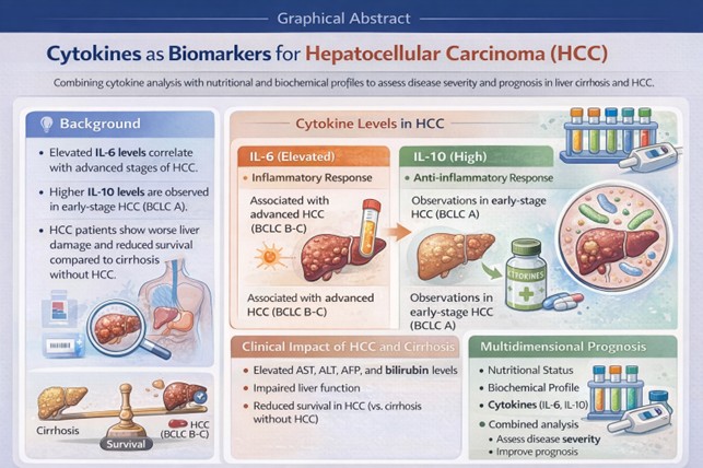 Interleukin-6 and Interleukin-10 as Biomarkers of Hepatocellular Carcinoma Progression: A Cross-Sectional Analysis of Nutritional, Cytokine and Survival Parameters