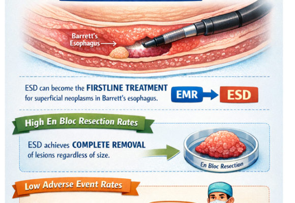 Clinical effectiveness of endoscopic submucosal dissection in the management of superficial esophageal neoplasms associated with barrett’s esophagus