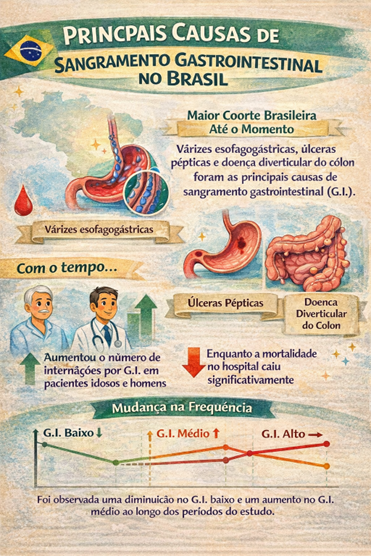 Changing patterns in the epidemiology of acute gastrointestinal bleeding in Brazil over the last 12 years