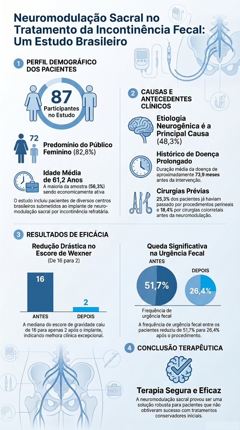 Evaluation of clinical aspects of patients undergoing sacral neuromodulation for fecal incontinence Evaluation of clinical aspects of patients undergoing sacral neuromodulation for fecal incontinence: a retrospective multicenter study