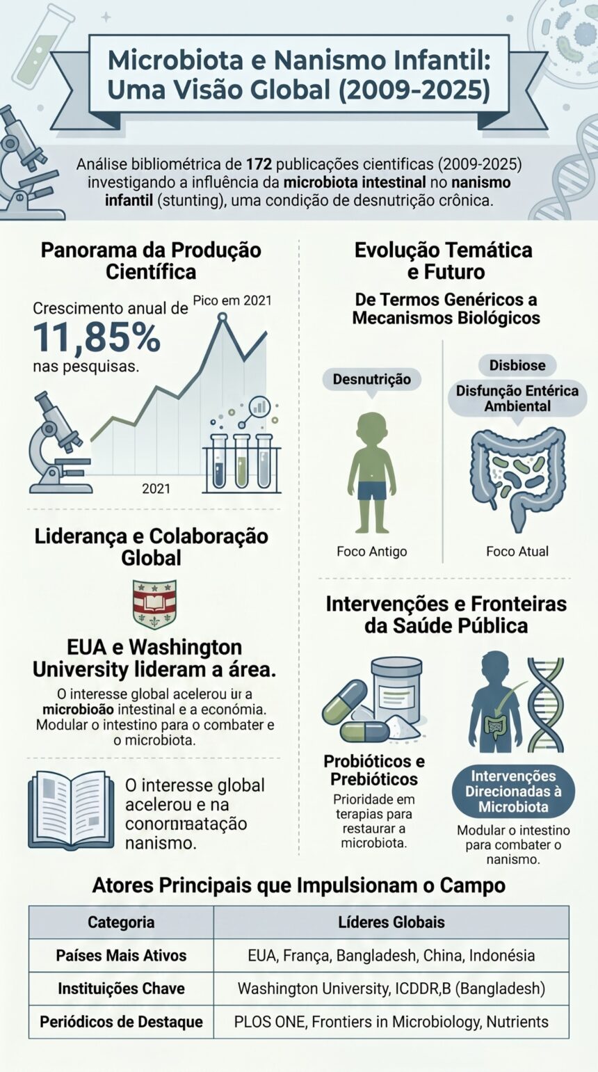 Trends and research frontiers on gut microbiota and stunting Trends and research frontiers on gut microbiota and stunting: a bibliometric insight from 2009 to 2025