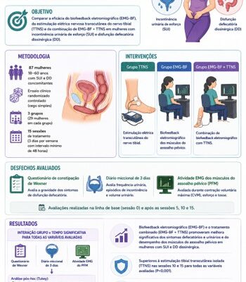Comparing the effects of biofeedback and transcutaneous tibial nerve stimulation Comparing the effects of biofeedback and transcutaneous tibial nerve stimulation, alone or in combination, in women with coexisting complaints of dyssynergic defecation and stress urinary incontinence: a randomized controlled trial