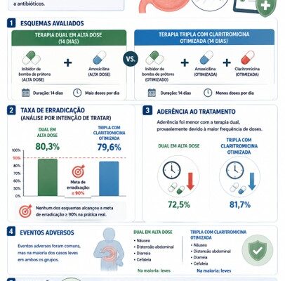 Real-World effectiveness of high-dose dual therapy vs optimized clarithromycin triple therapy for Helicobacter Pylori Real-World effectiveness of high-dose dual therapy vs optimized clarithromycin triple therapy for Helicobacter Pylori: a prospective cohort study with test-of-cure sensitivity analyses